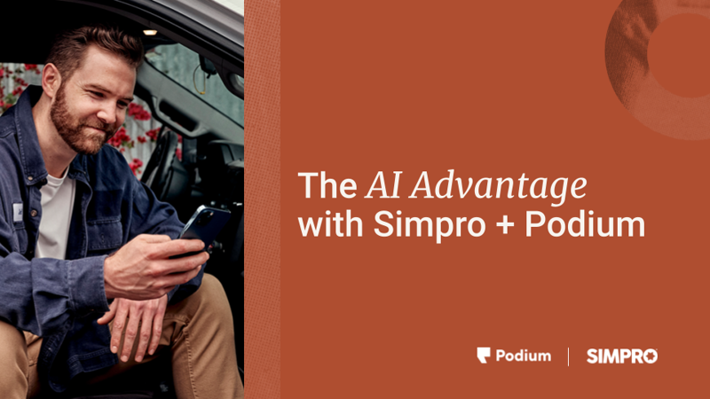 Podium x SimPro Webinar - The AI Advantage with Simpro + Podium image