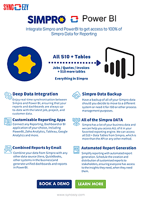 Simpro PowerBI One Pager image