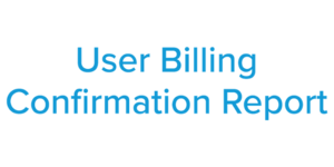 User Billing Confirmation Report logo