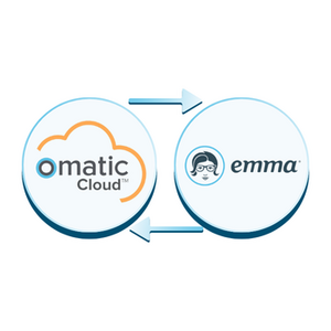 Omatic Cloud: Emma and Virtuous Integration logo