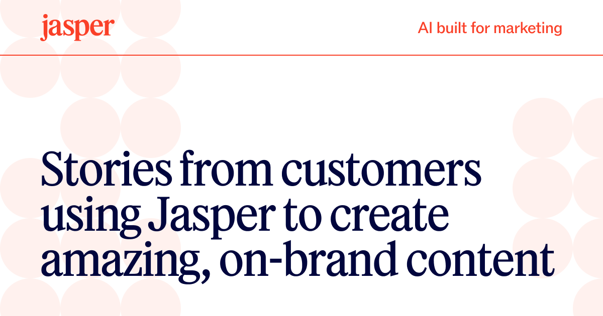 Jasper Customer Stories image