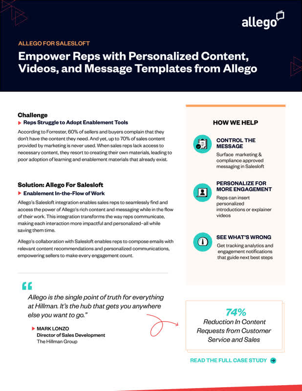 [Solution Brief] Allego for Salesloft image