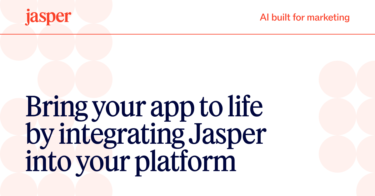 Jasper Technology Partner Program image