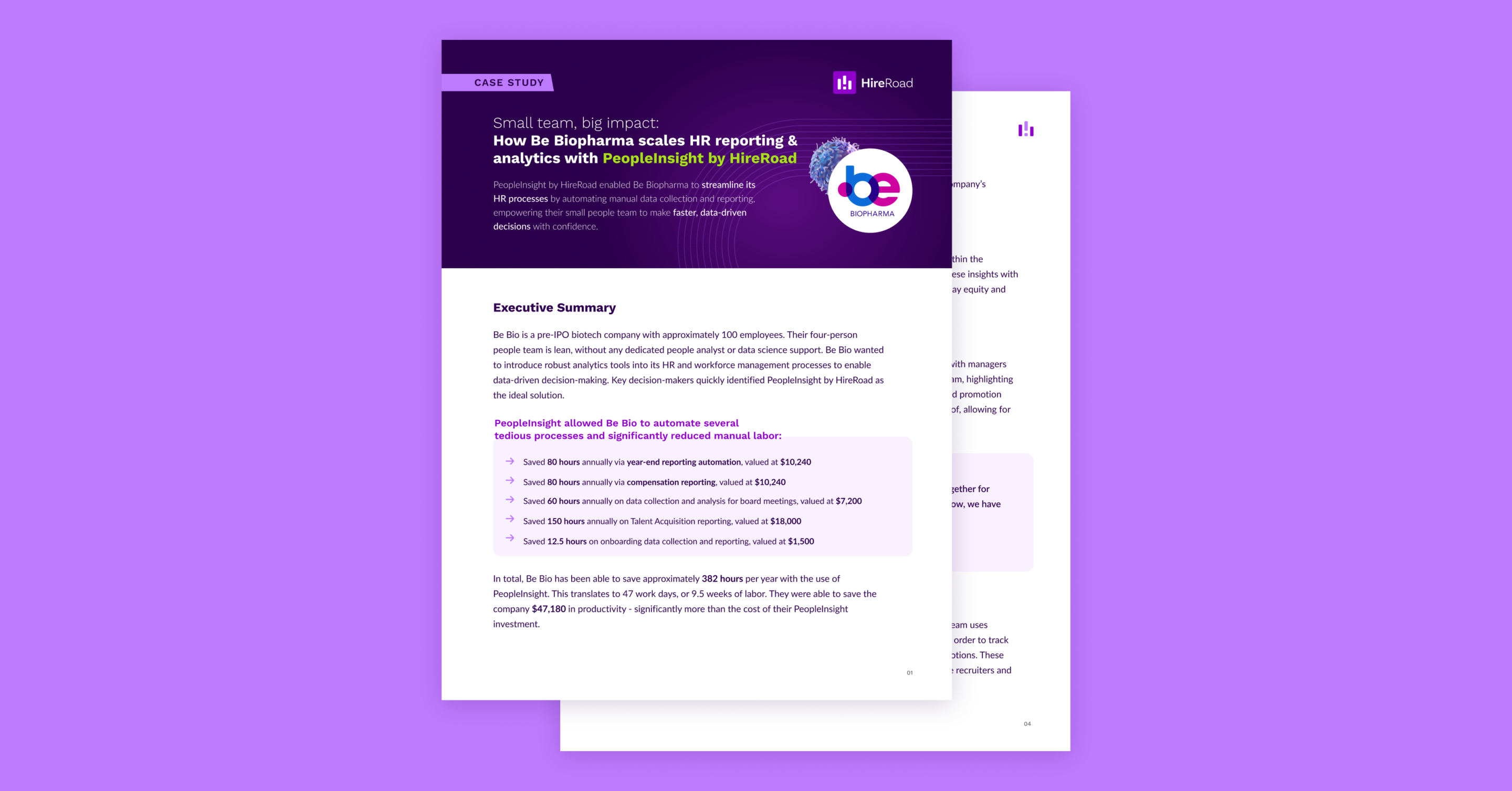 How Be Biopharma scales HR reporting & analytics with PeopleInsight by HireRoad  image