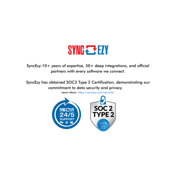 SyncEzy’s 10+ Years of Expertise and SOC2 Type 2 Certification for Data Security and Privacy