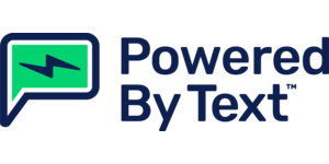 Powered by Text logo