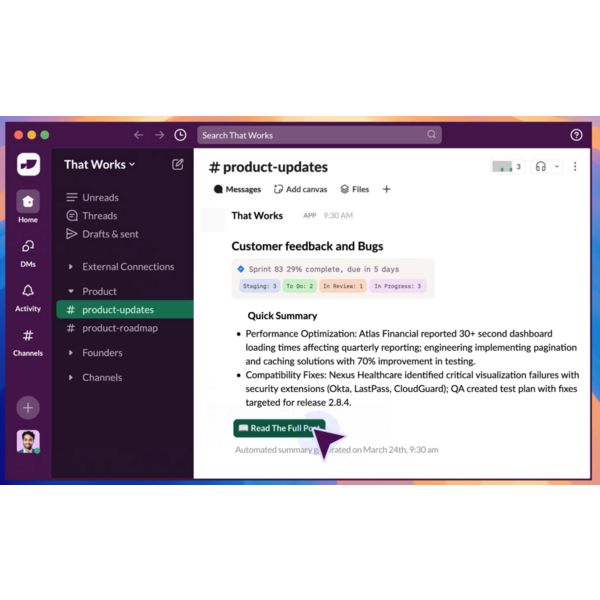 Automate sharing of analysed data to Slack, Teams, email and more
