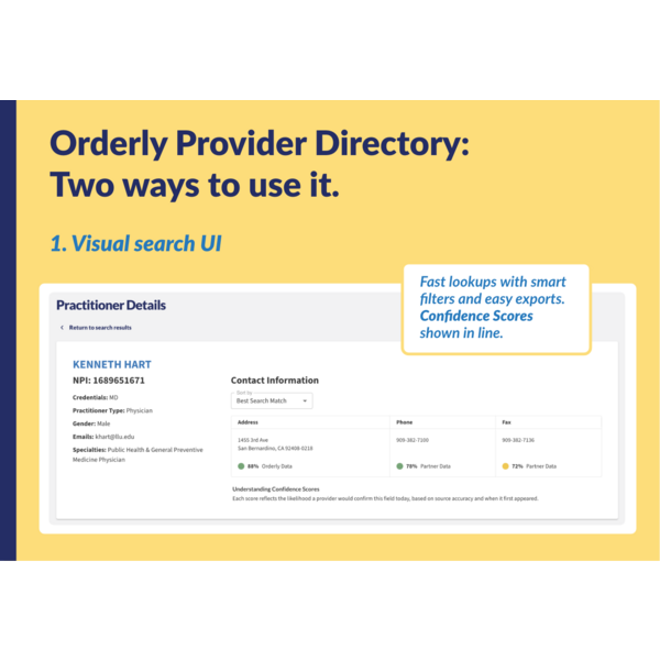 Use Orderly Data Via Search UI