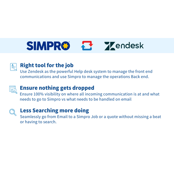 Why Integrate Simpro with Zendesk?