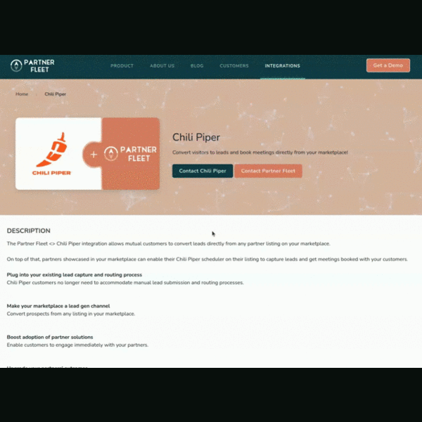 Chili Piper integration GIF
