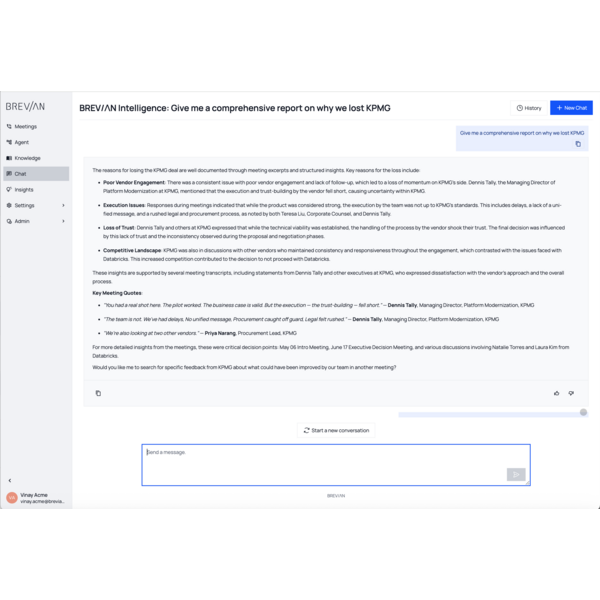 BREVIAN Chat - Loss Report