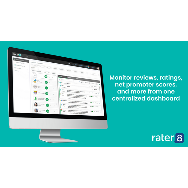 Monitor reviews, ratings, net promoter scores, and more from one centralized dashboard