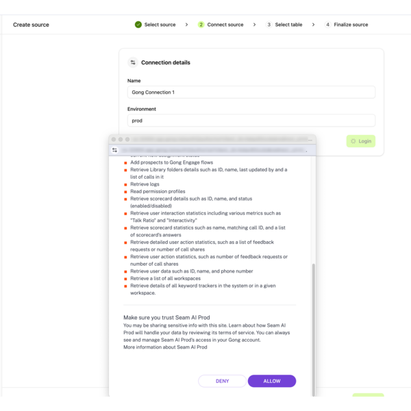 Gong OAuth Authentication