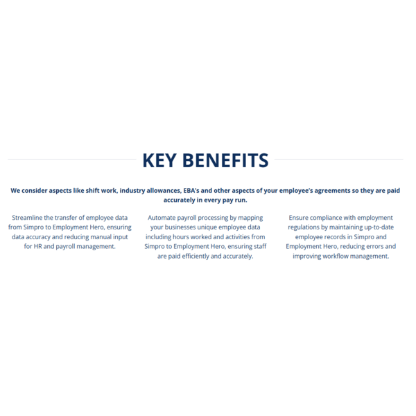 Key Benefits of Solvere's Simpro to Employment Hero Payroll Integration