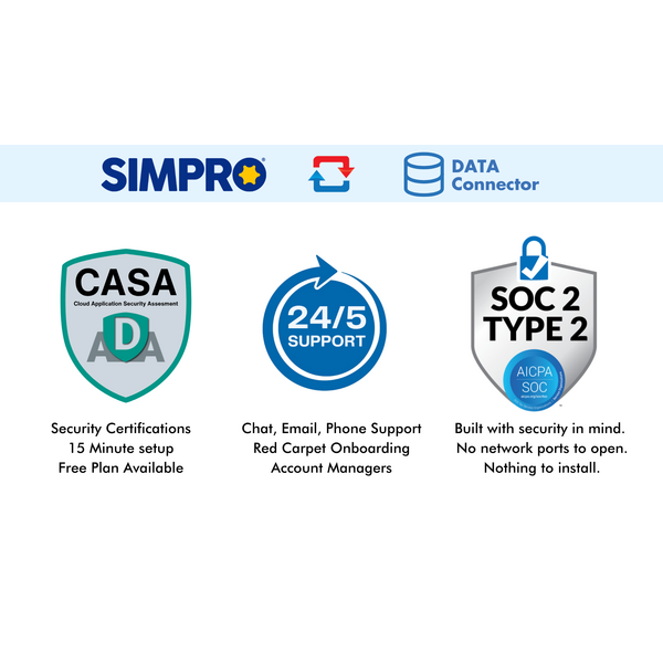 Simpro Data Connector: Security, 24/5 Support, and Seamless Integration