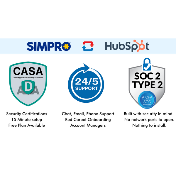 Simpro and HubSpot Integration: Security, Support, and Seamless Onboarding