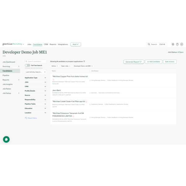Anonymised recruiting at the candidate pipeline level, all candidates that have reached interview are un-anonymised.