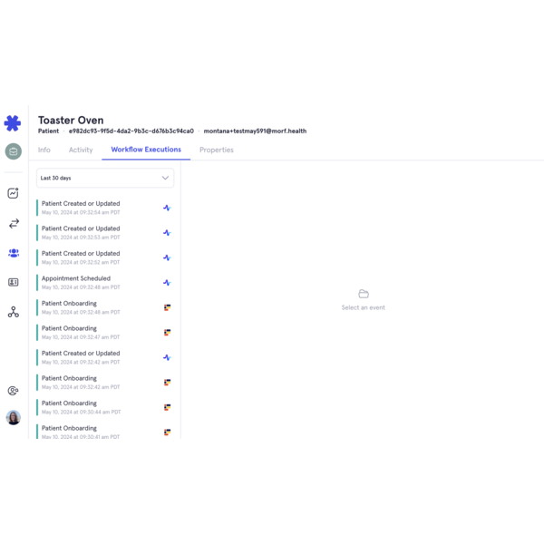 View all the activity for a patient in one place.