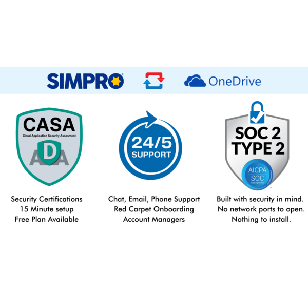 Simpro & OneDrive: Top Security, Support, and Seamless Setup