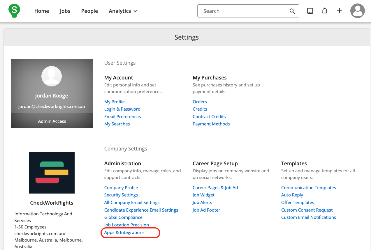 Step One: Integration Setup image